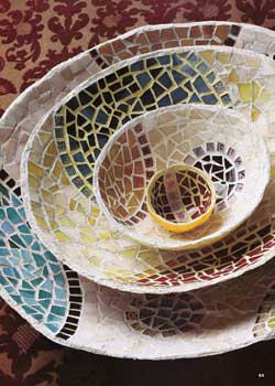 Ciotole in mosaico con tessere personalizzate